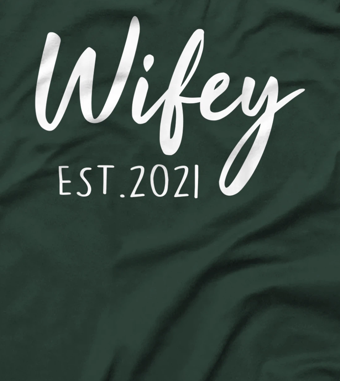 Wifey Est. 2021 New Wife Gift from Husband Couple Wedding T-Shirt