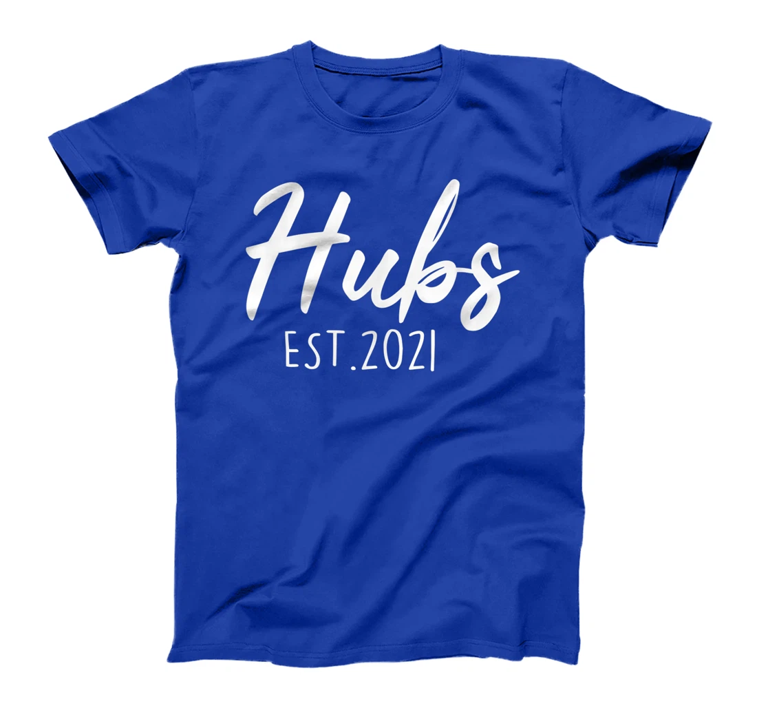 Hubs Est. 2021 New Husband Gift from Wife Couple Wedding T-Shirt