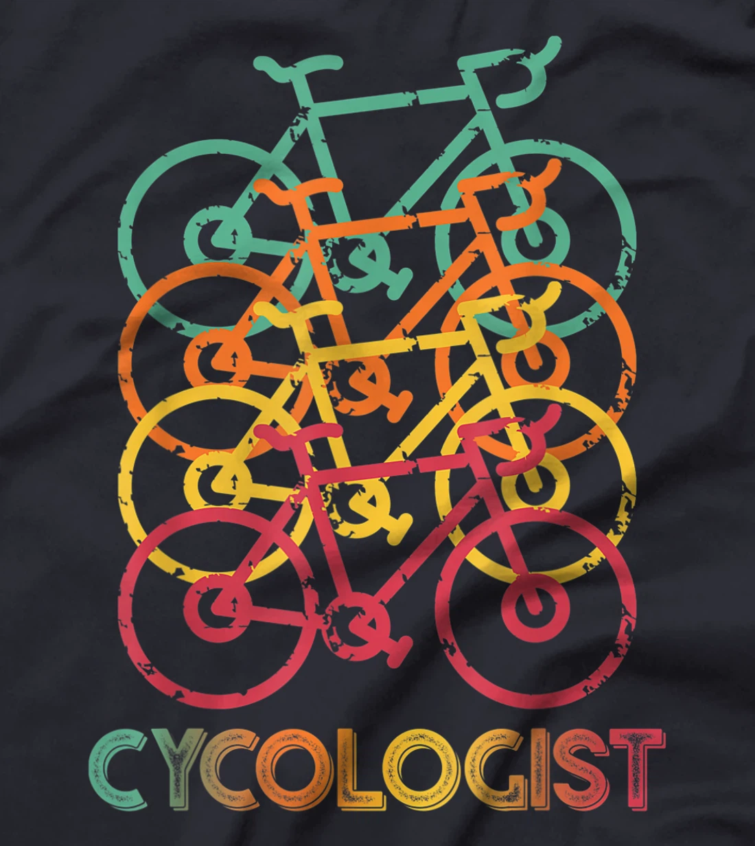 Cycologist Retro Vintage Cyclist MTB Funny Cycling Gift T-Shirt