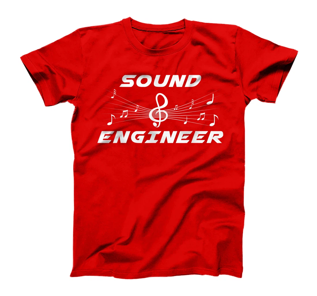 Sound Engineer Musical Notes Clef Musical Tech Worker T-Shirt