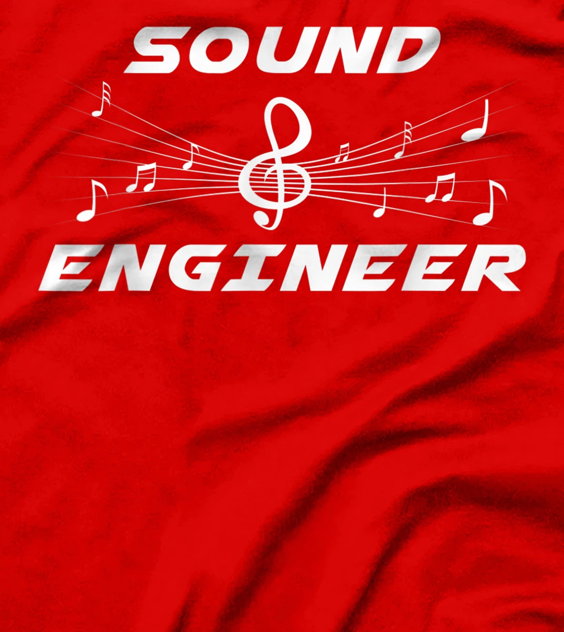 Sound Engineer Musical Notes Clef Musical Tech Worker T-Shirt