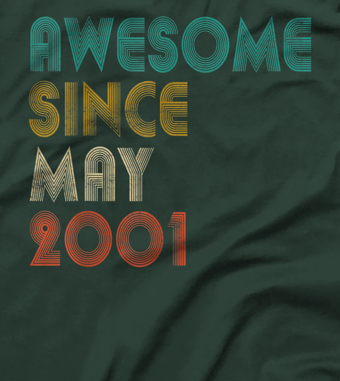 Awesome Since May 2001 Decoration 20th Birthday 20 Years Old T-Shirt