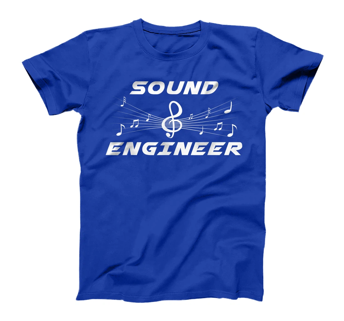 Sound Engineer Musical Notes Clef Musical Tech Worker T-Shirt