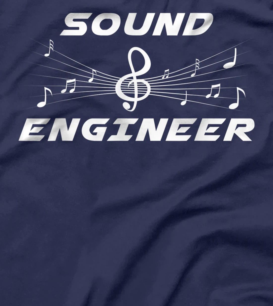 Sound Engineer Musical Notes Clef Musical Tech Worker T-Shirt