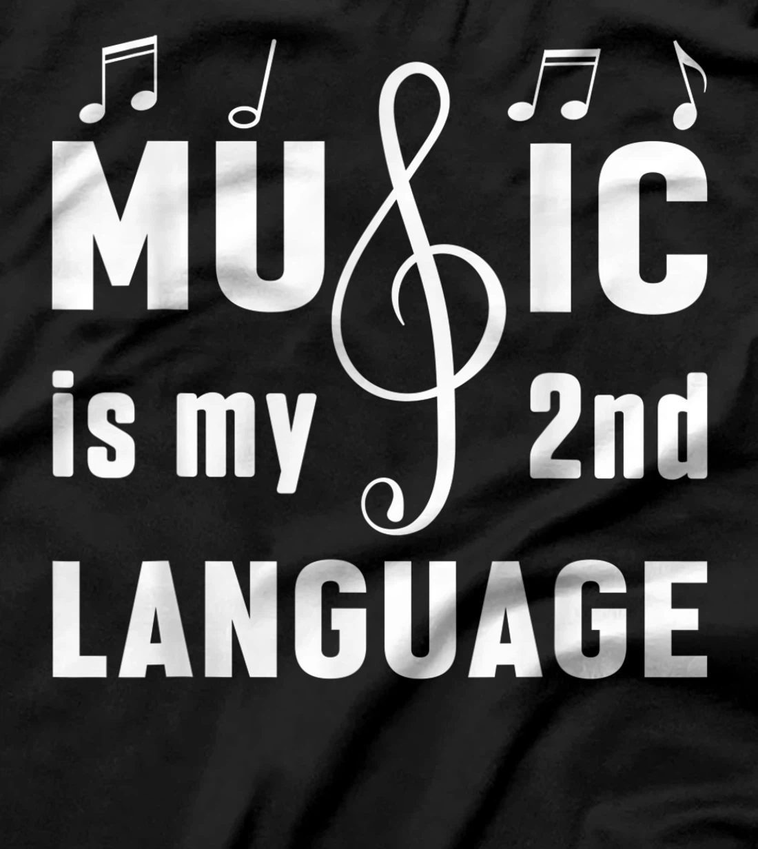 Music Is My 2nd Language Tech Musical Music Lover Studio T-Shirt