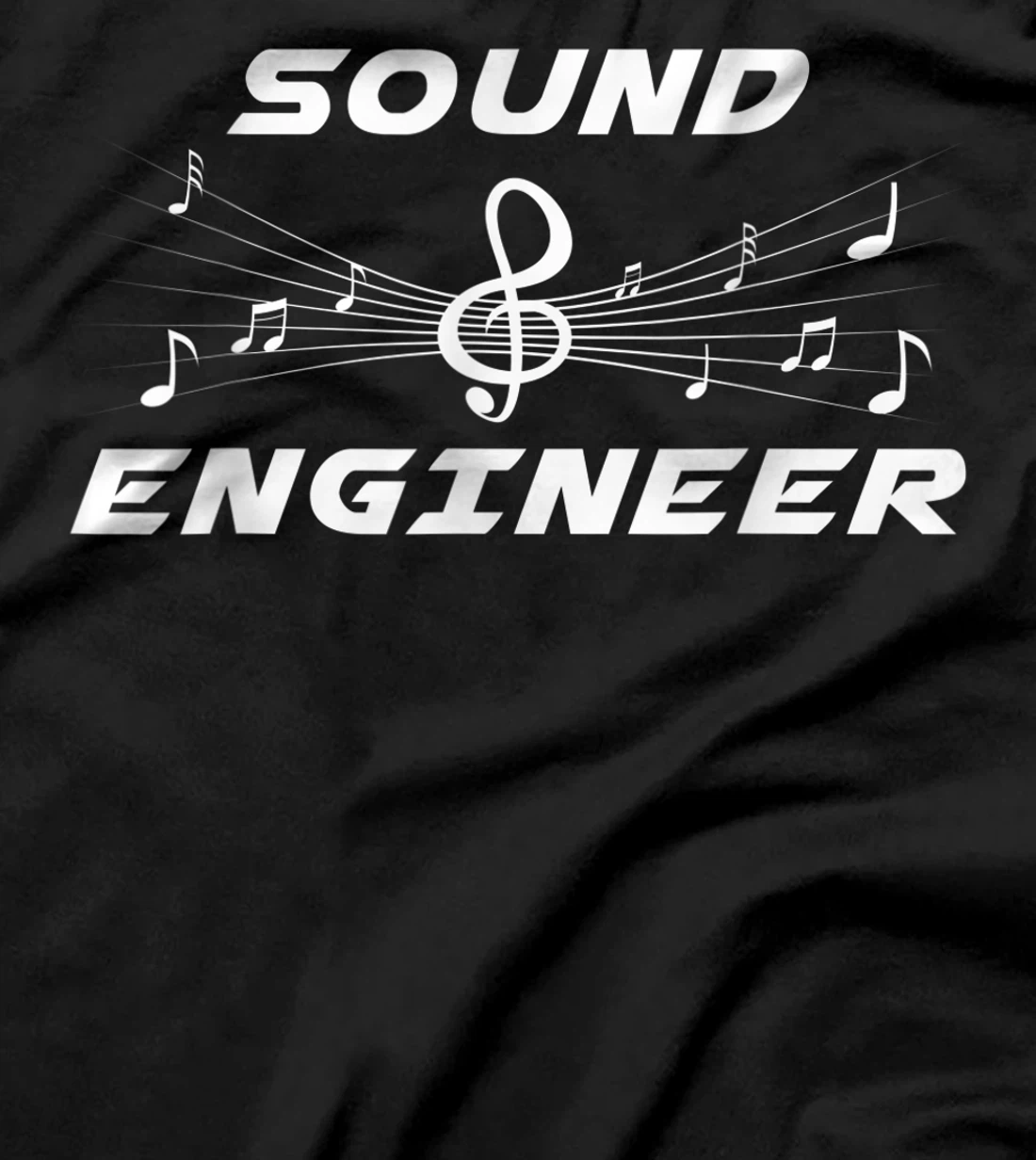 Sound Engineer Musical Notes Clef Musical Tech Worker T-Shirt