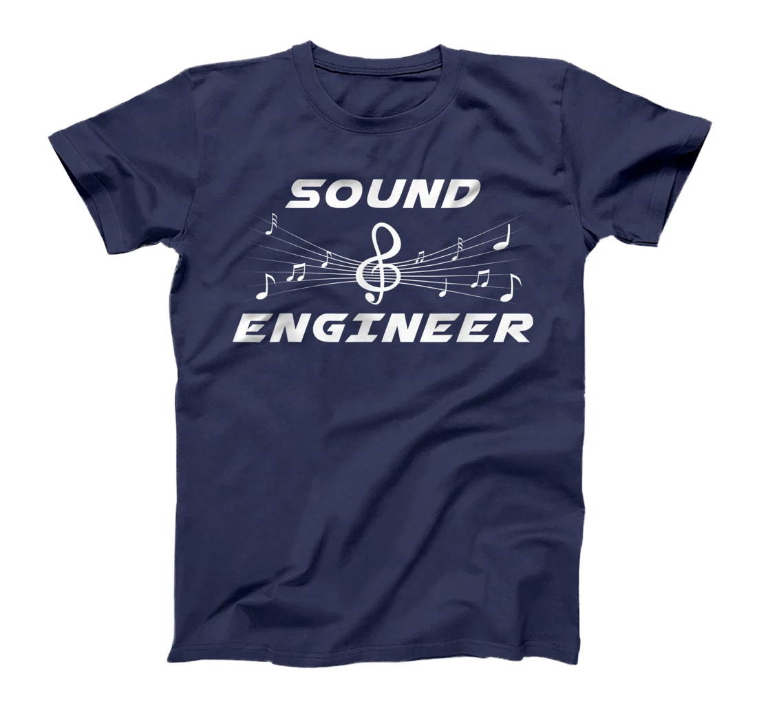 Sound Engineer Musical Notes Clef Musical Tech Worker T-Shirt