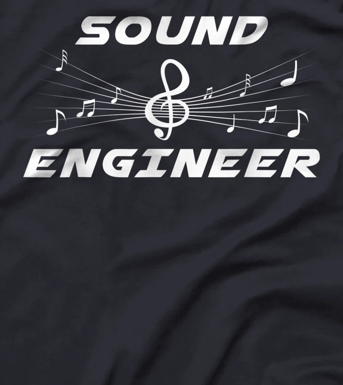 Sound Engineer Musical Notes Clef Musical Tech Worker T-Shirt