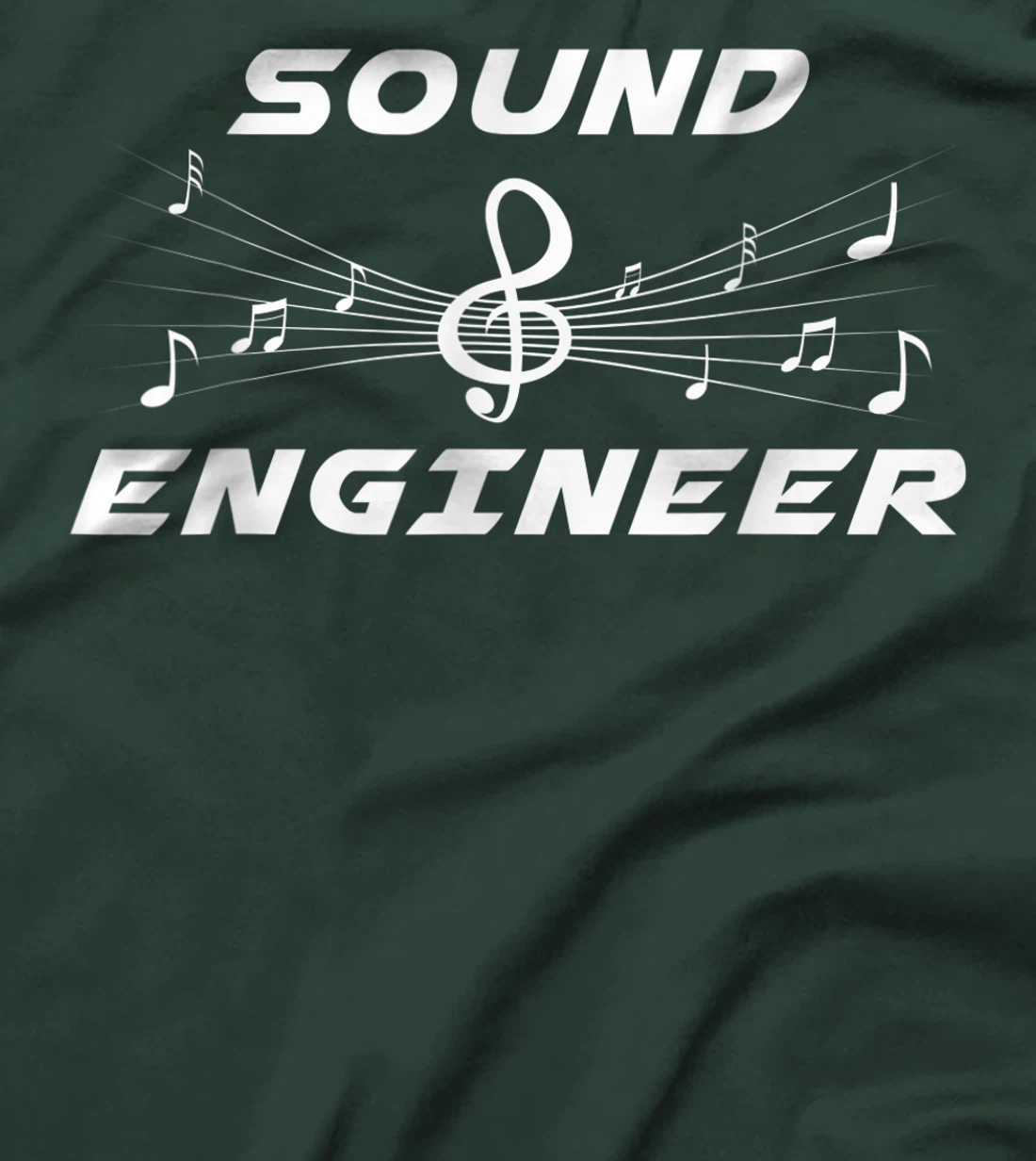 Sound Engineer Musical Notes Clef Musical Tech Worker T-Shirt