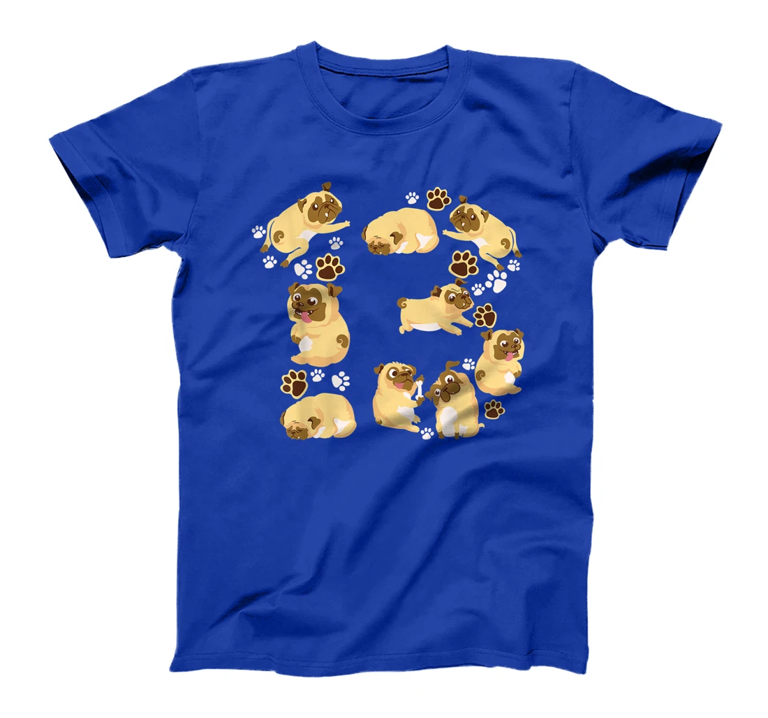 Cute Dog 13th Birthday Gift | Cool 13 Years Old Pug Boy Girl T-Shirt