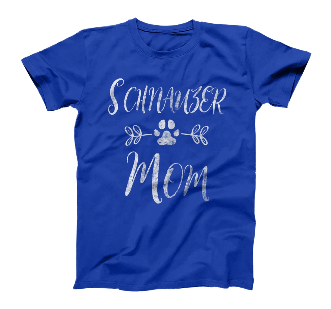 Womens Schnauzer Mom Shirt Stubborn Schnauzer Lover Funny Dog Mom T-Shirt