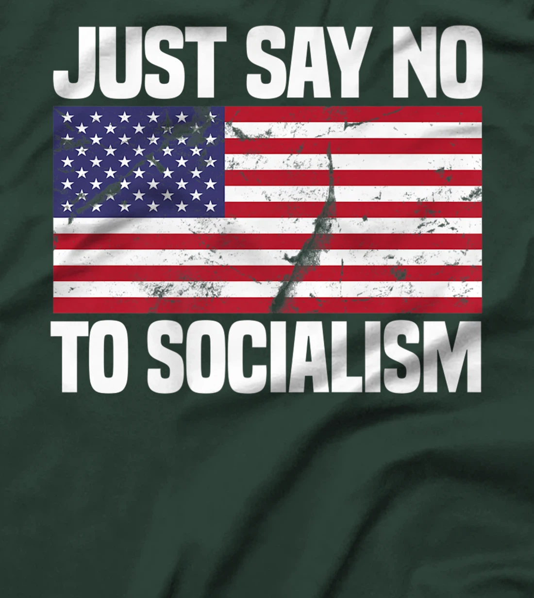 Just Say No To Socialism Funny Joke Sarcastic American Flag Premium T-Shirt