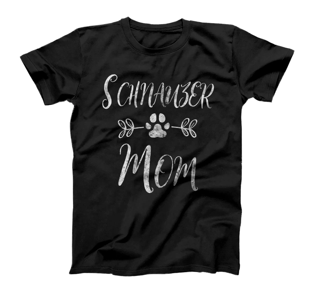 Womens Schnauzer Mom Shirt Stubborn Schnauzer Lover Funny Dog Mom T-Shirt