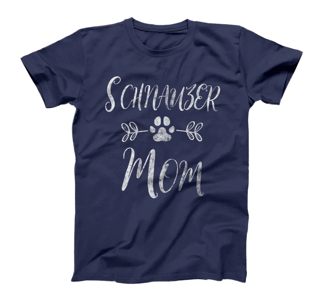 Womens Schnauzer Mom Shirt Stubborn Schnauzer Lover Funny Dog Mom T-Shirt