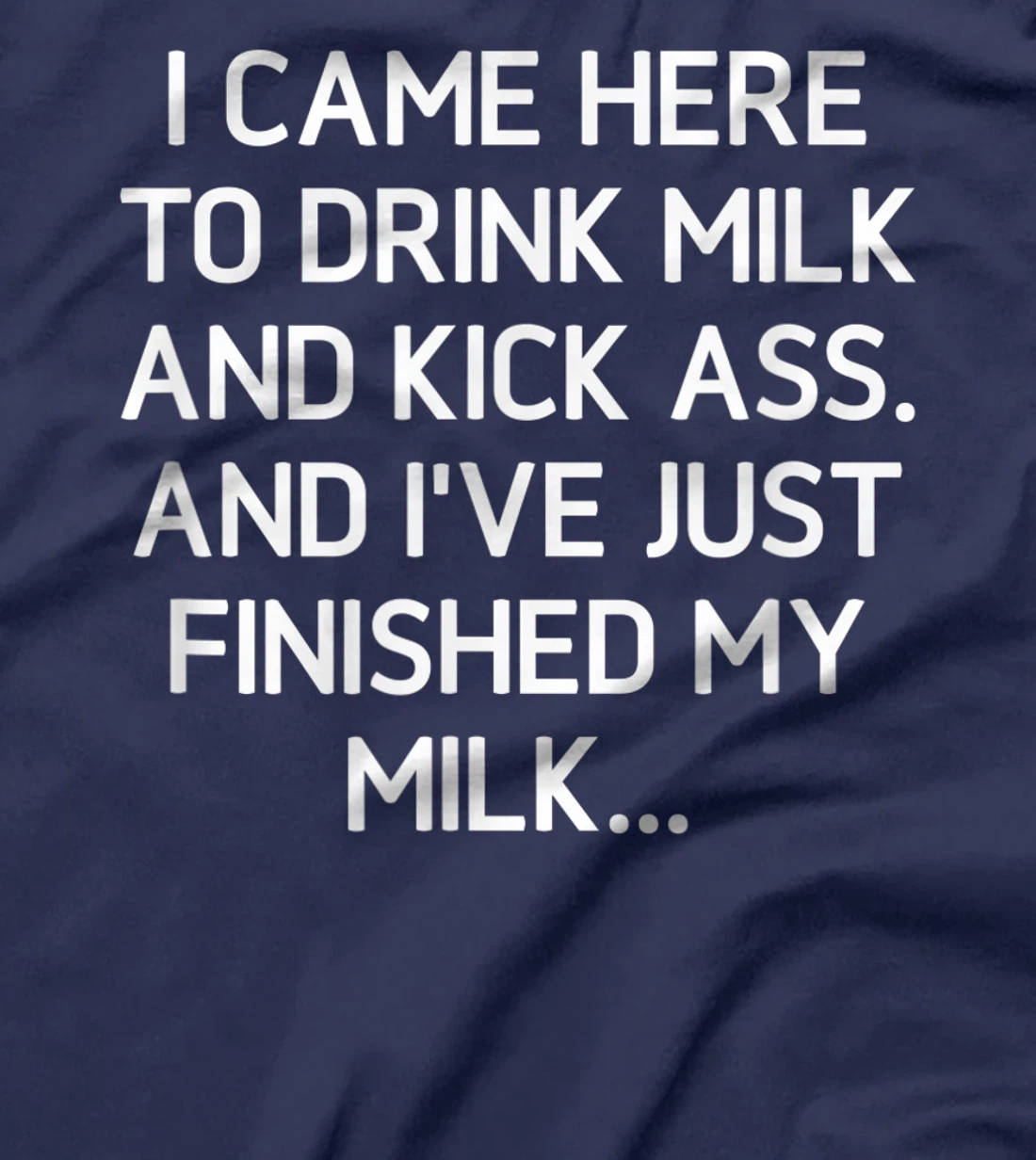 I Came Here To Kick Ass And Drink Milk, Funny, Sarcastic T-Shirt