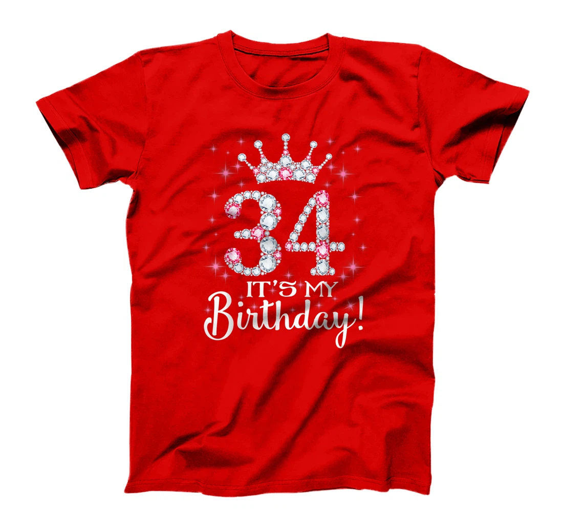 34 It's My Birthday 1987 34th Birthday Gift Tee For Womens T-Shirt