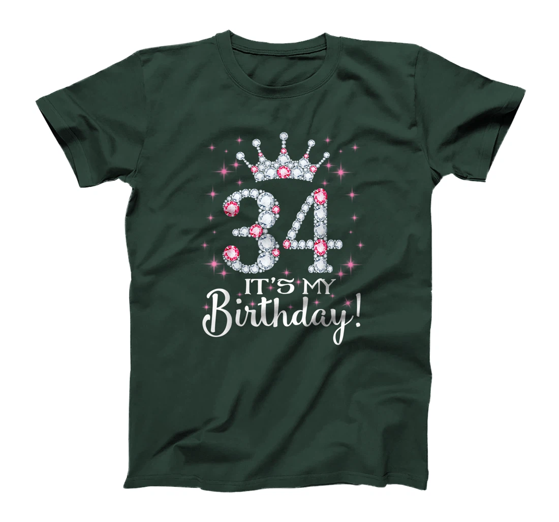 34 It's My Birthday 1987 34th Birthday Gift Tee For Womens T-Shirt