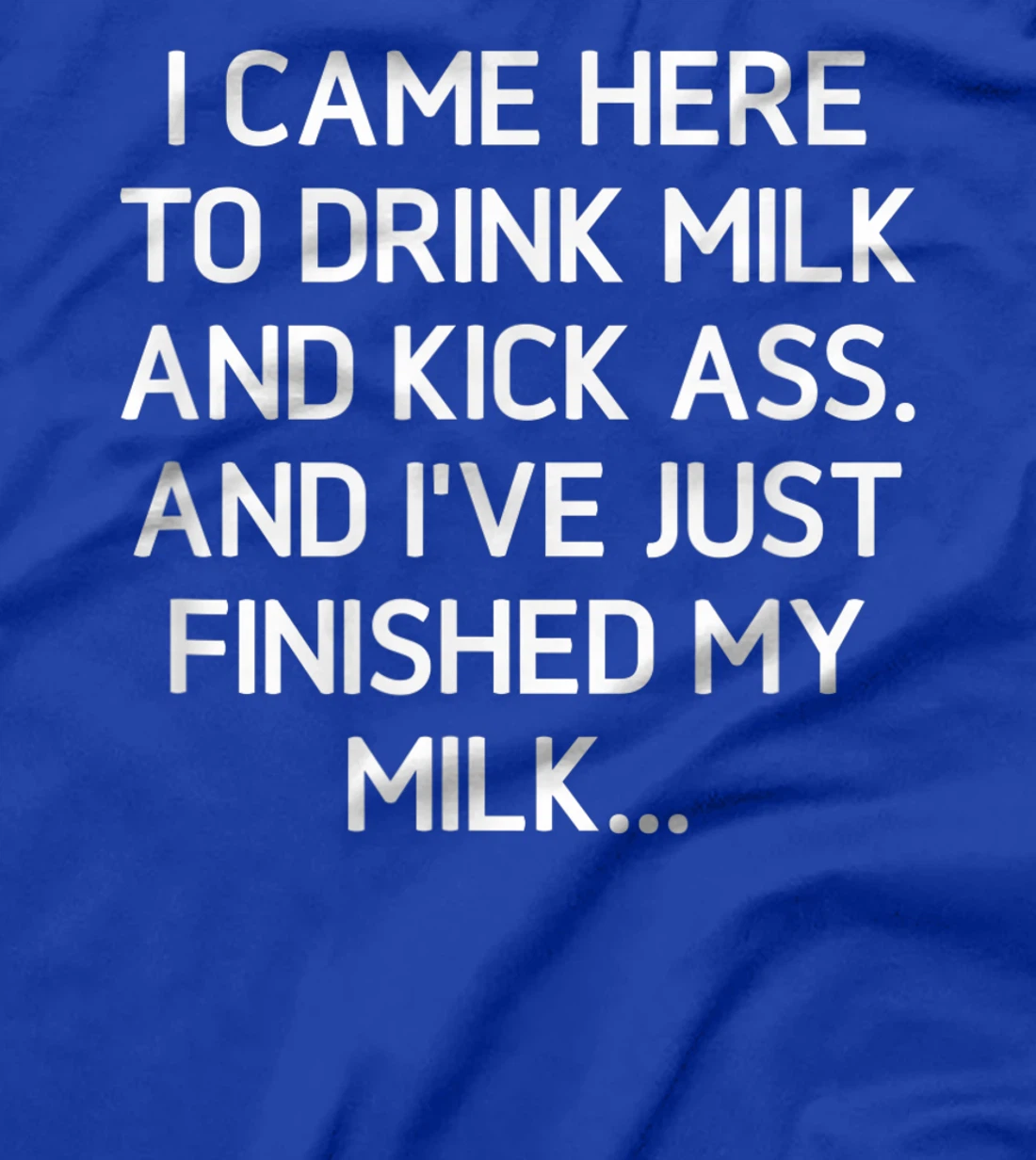 I Came Here To Kick Ass And Drink Milk, Funny, Sarcastic T-Shirt