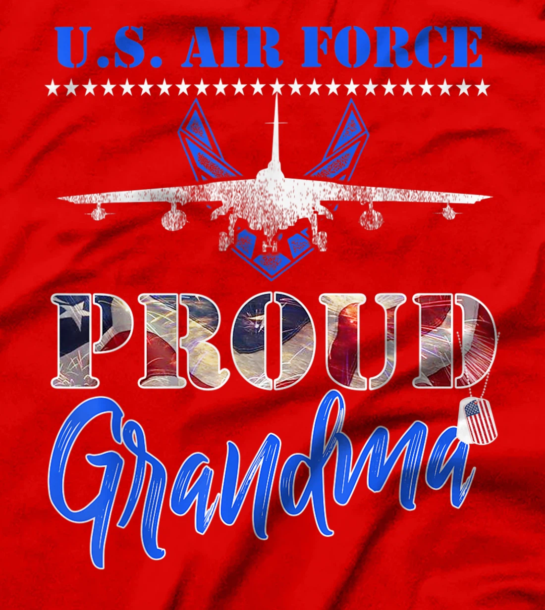 Proud US Air Force Grandma Pride Military Family Tee - USAF T-Shirt