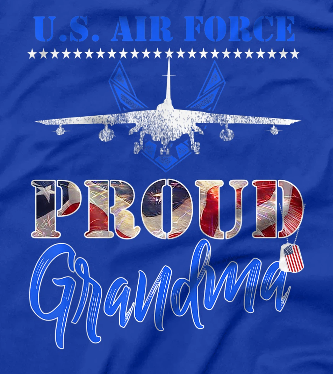 Proud US Air Force Grandma Pride Military Family Tee - USAF T-Shirt