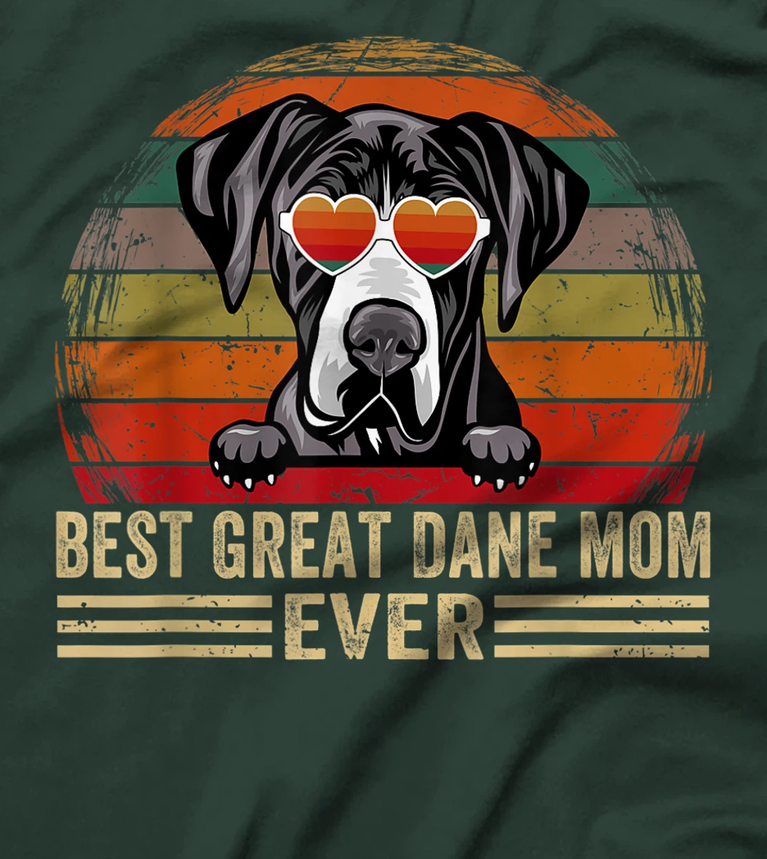 Great Dane Dog Lover Funny Vintage Best Great Dane Mom Ever T-Shirt