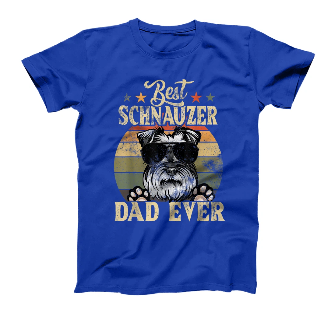 Best Schnauzer Dad Ever Vintage Retro Gift T-Shirt