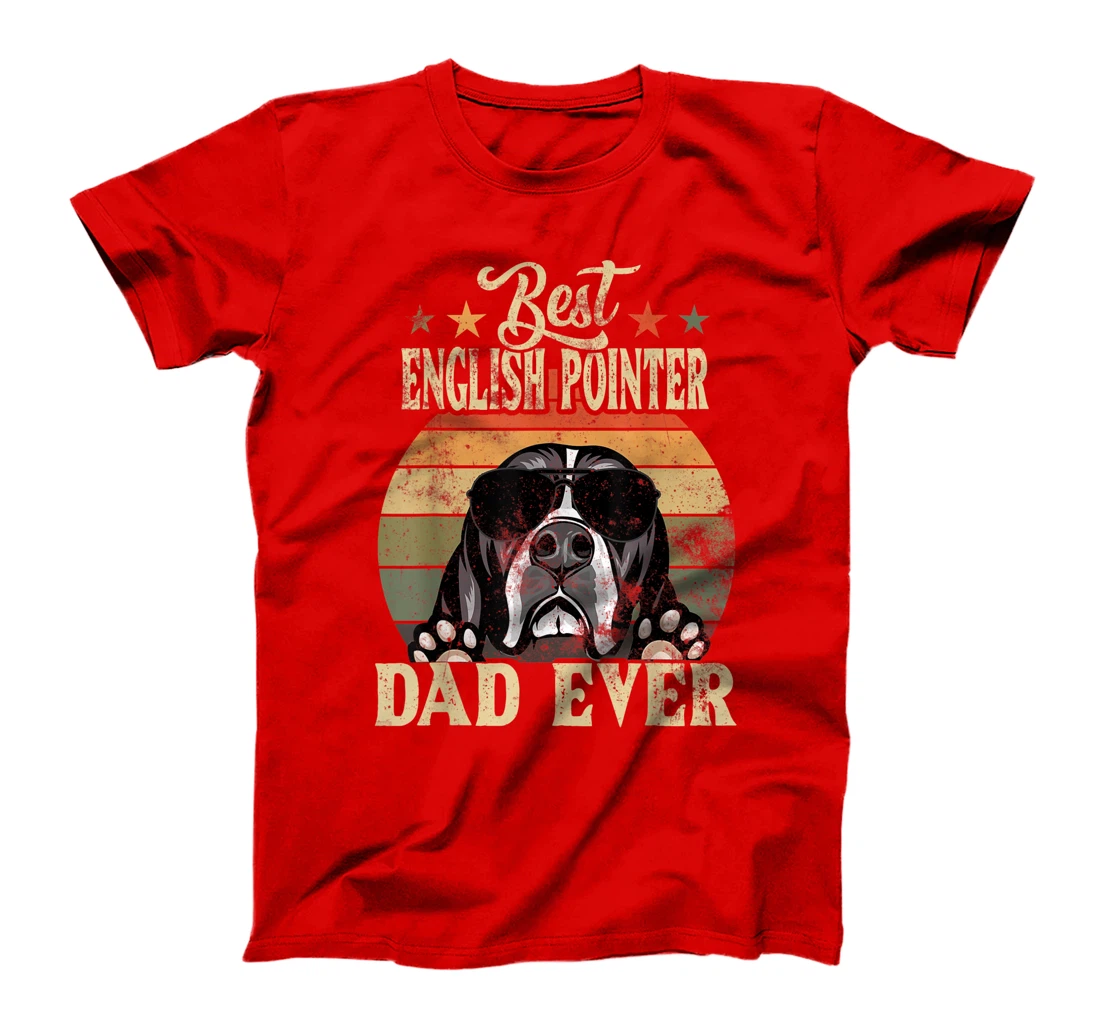 Best English Pointer Dad Ever Vintage Retro Gift T-Shirt