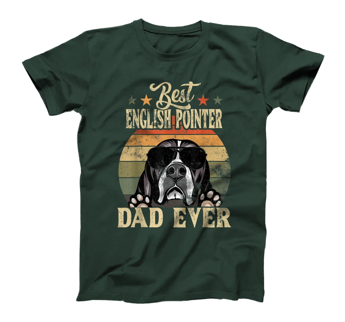 Best English Pointer Dad Ever Vintage Retro Gift T-Shirt