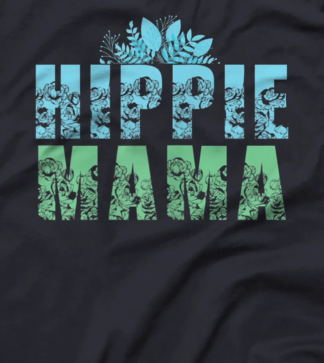 Womens Hippie Mama Peace Lover Women T-Shirt