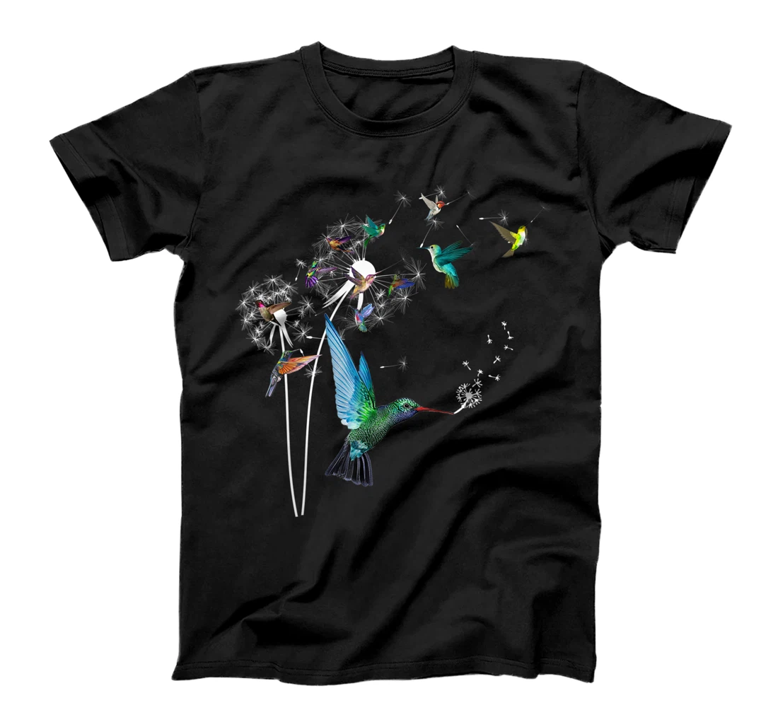 Hummingbird Pajamas Dandelion Flower Bird Watchers T-Shirt