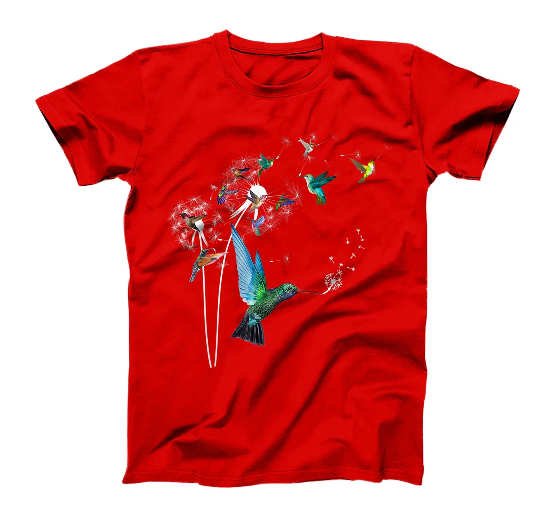 Hummingbird Pajamas Dandelion Flower Bird Watchers T-Shirt