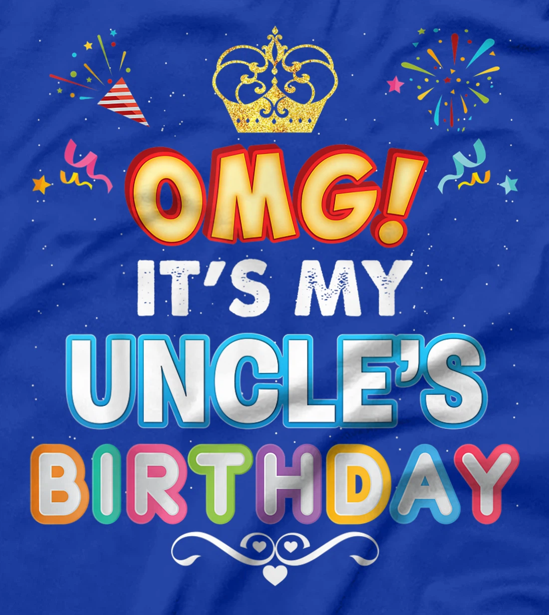 OMG It's My Uncle Birthday Happy Gift Vintage Perfect Kid T-Shirt
