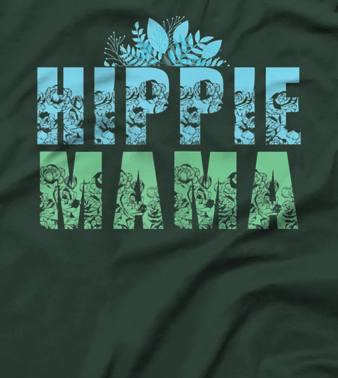 Womens Hippie Mama Peace Lover Women T-Shirt