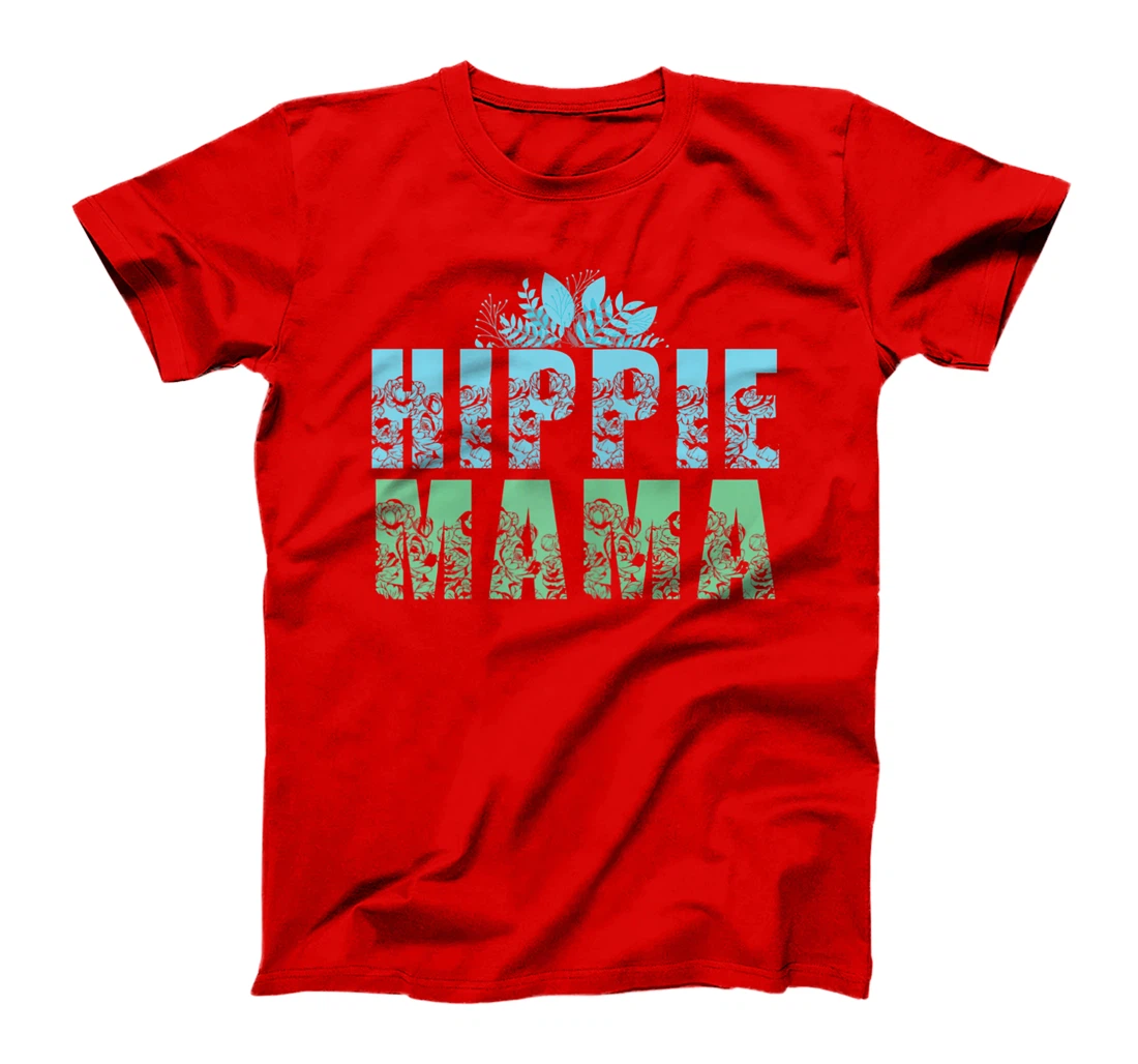 Womens Hippie Mama Peace Lover Women T-Shirt