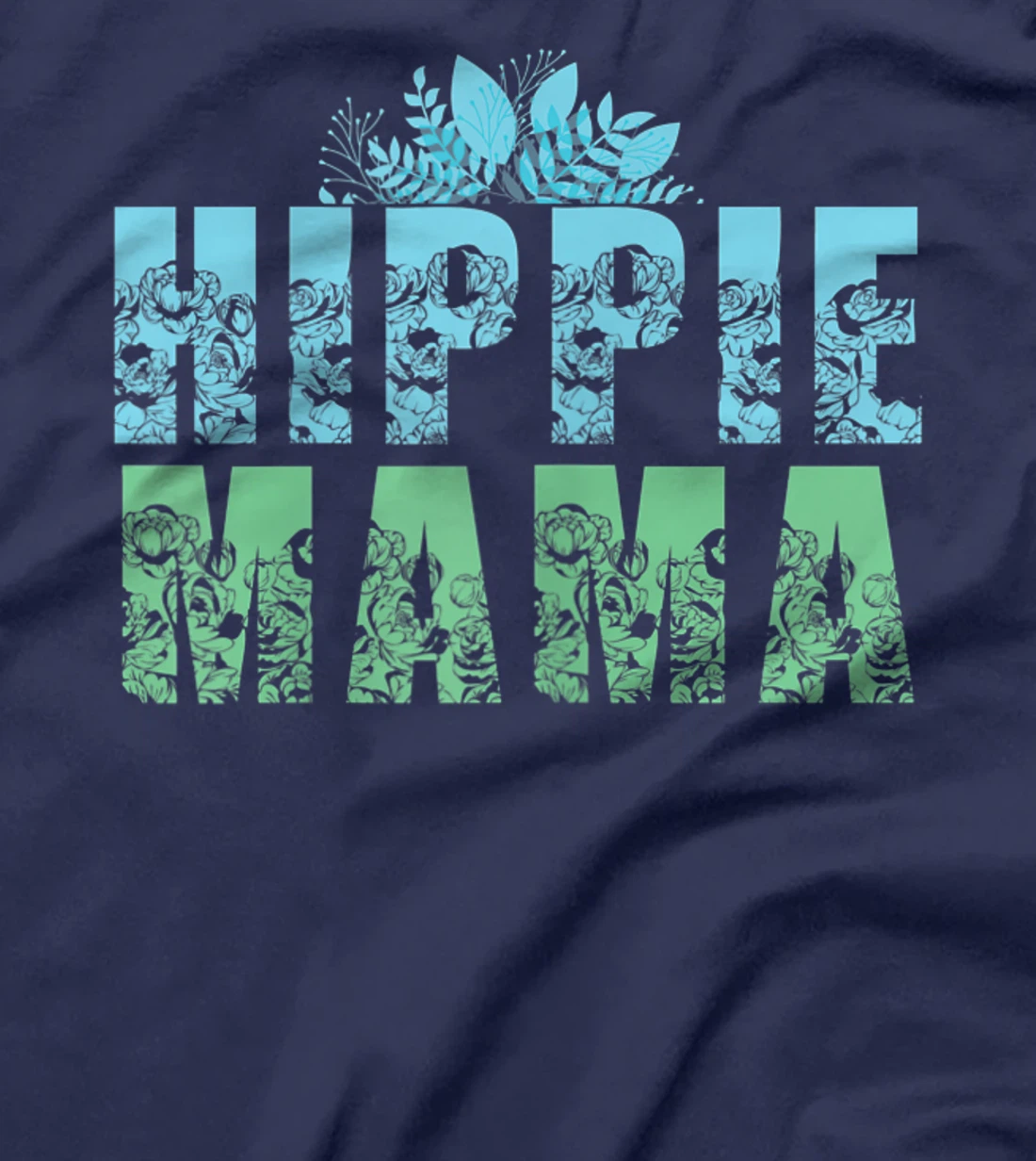 Womens Hippie Mama Peace Lover Women T-Shirt