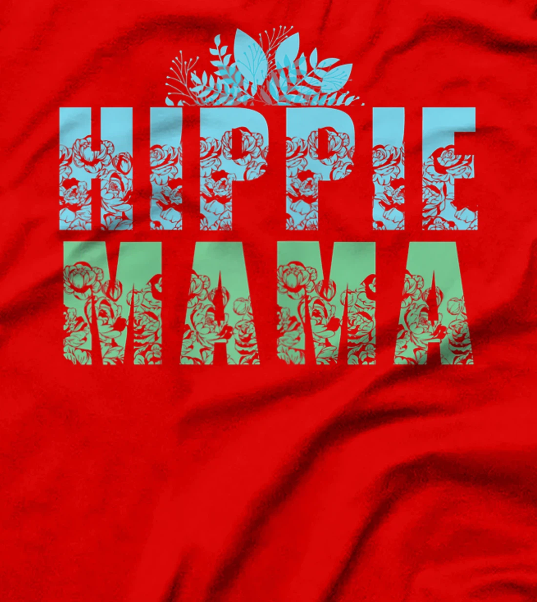 Womens Hippie Mama Peace Lover Women T-Shirt