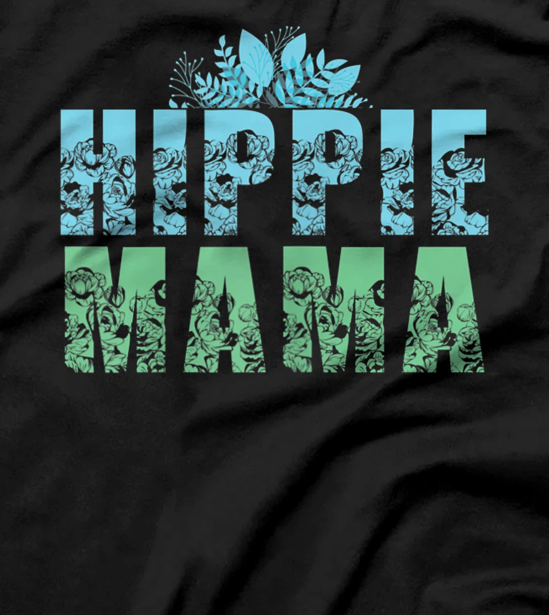 Womens Hippie Mama Peace Lover Women T-Shirt