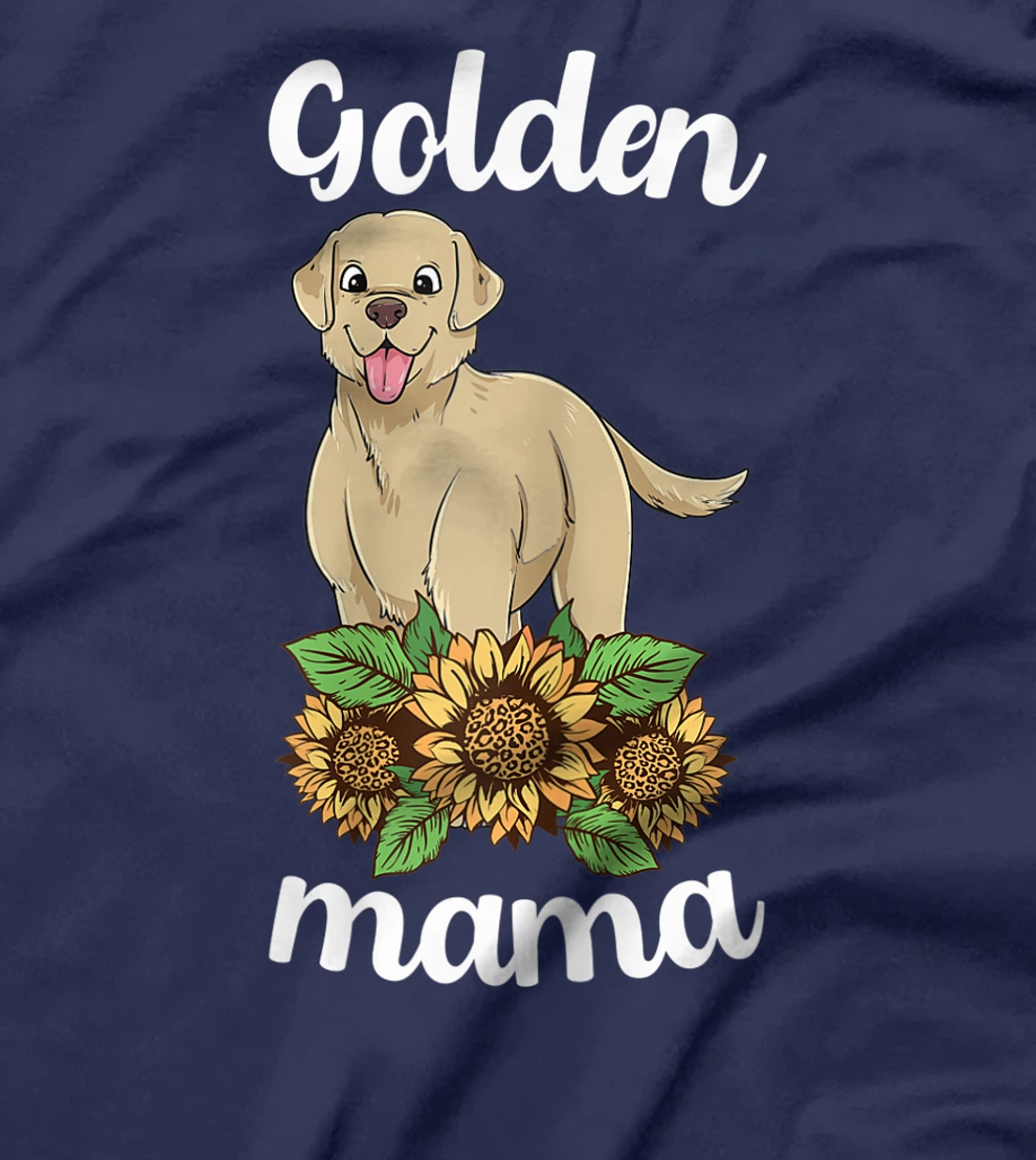 Golden Retriever Mama Sunflower Labrador Mom Women Lab Dog T-Shirt