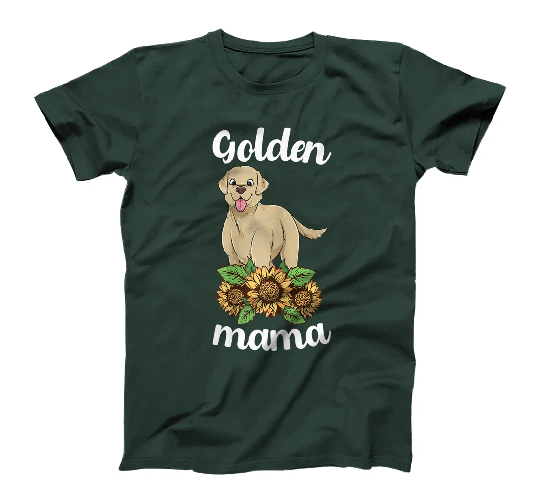Golden Retriever Mama Sunflower Labrador Mom Women Lab Dog T-Shirt