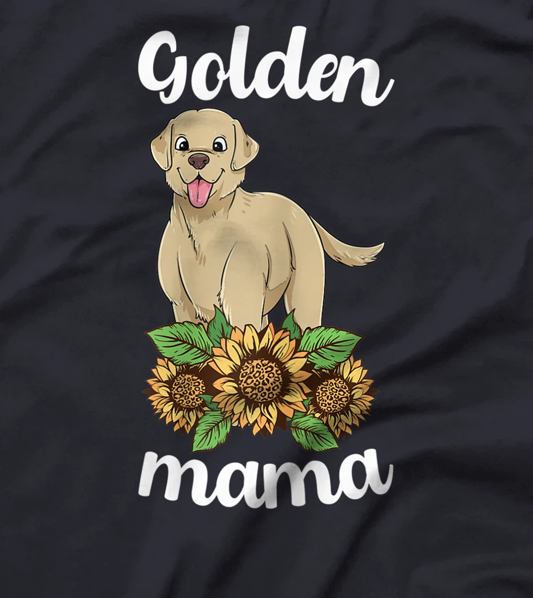 Golden Retriever Mama Sunflower Labrador Mom Women Lab Dog T-Shirt