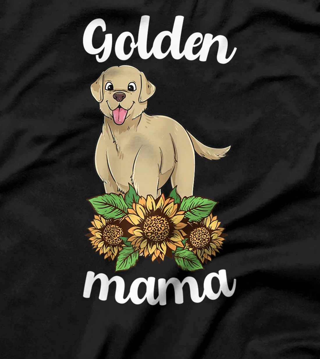 Golden Retriever Mama Sunflower Labrador Mom Women Lab Dog T-Shirt
