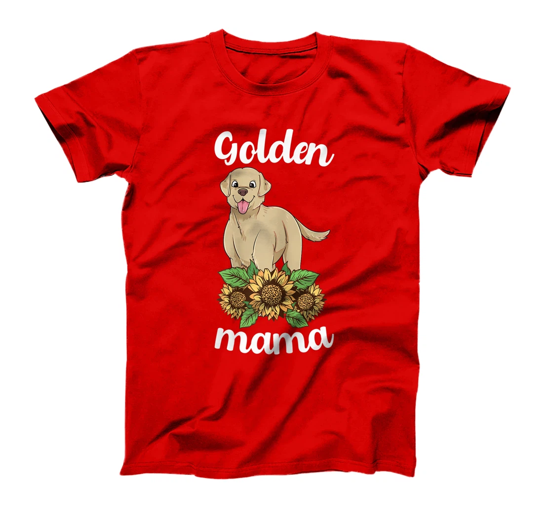 Golden Retriever Mama Sunflower Labrador Mom Women Lab Dog T-Shirt