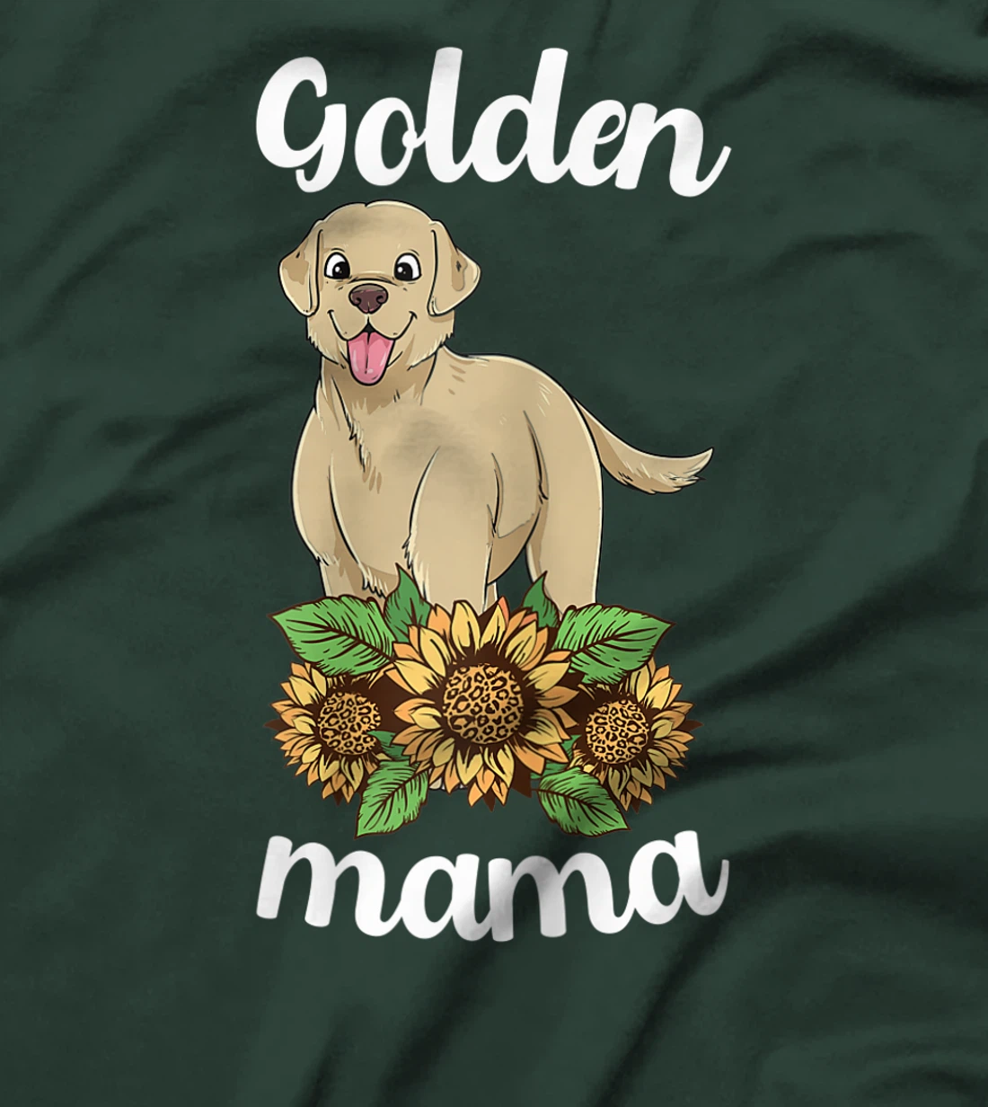 Golden Retriever Mama Sunflower Labrador Mom Women Lab Dog T-Shirt