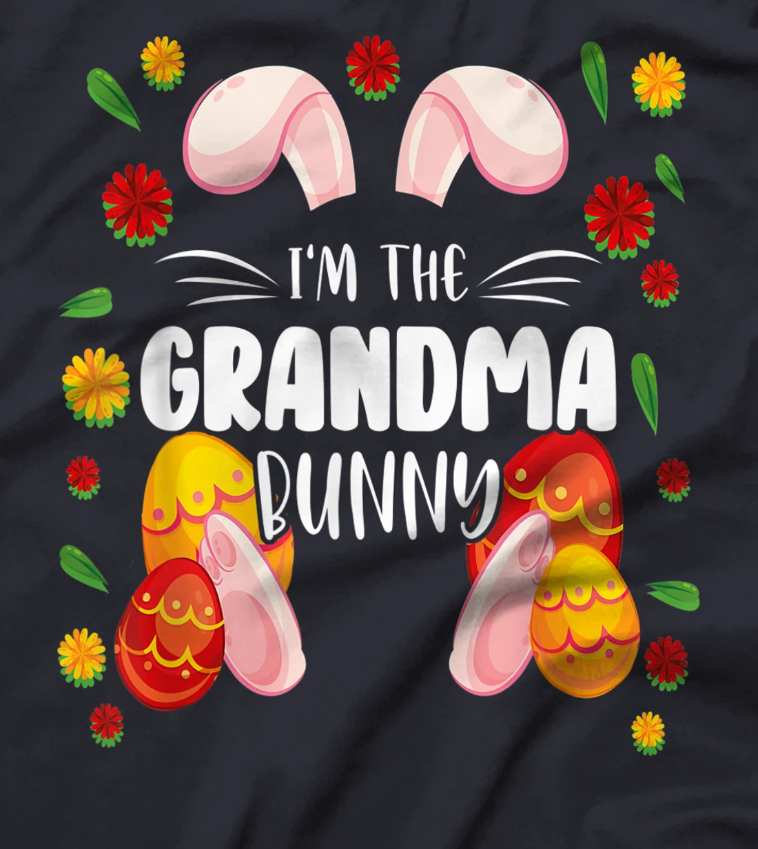 I'm The Grandma Bunny Matching Family 2021 Bunny Gang Crew T-Shirt