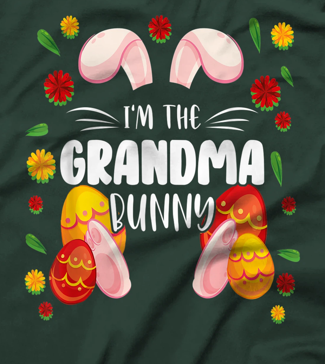 I'm The Grandma Bunny Matching Family 2021 Bunny Gang Crew T-Shirt
