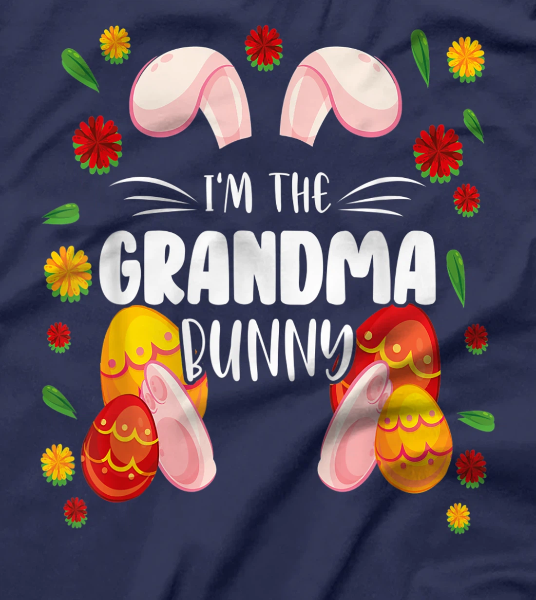 I'm The Grandma Bunny Matching Family 2021 Bunny Gang Crew T-Shirt