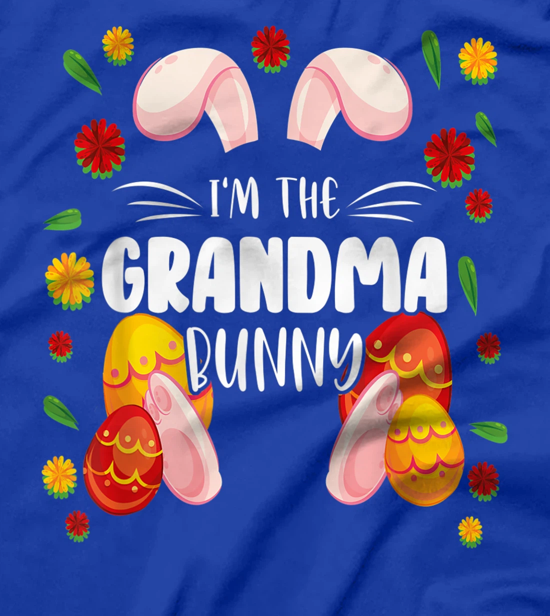 I'm The Grandma Bunny Matching Family 2021 Bunny Gang Crew T-Shirt