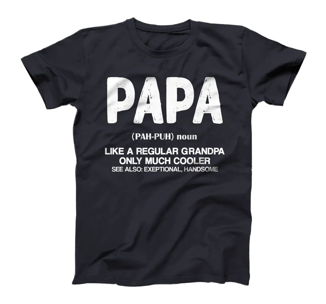 Papa Definition For Cooler Grandpa Fathers Day Grandpa dad Premium T-Shirt