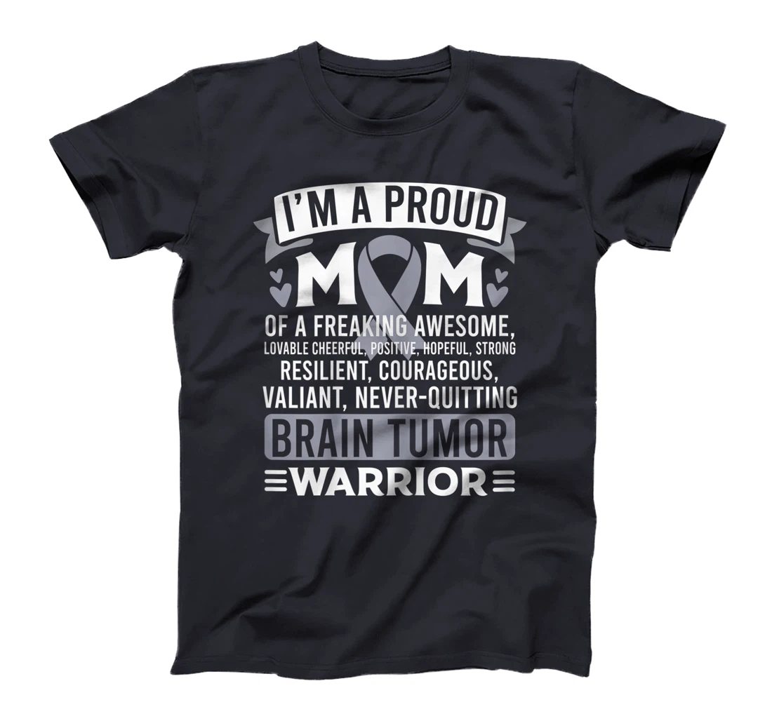 Womens Proud Mom Brain Tumor Awareness Survivor Shirt Women Girl T-Shirt