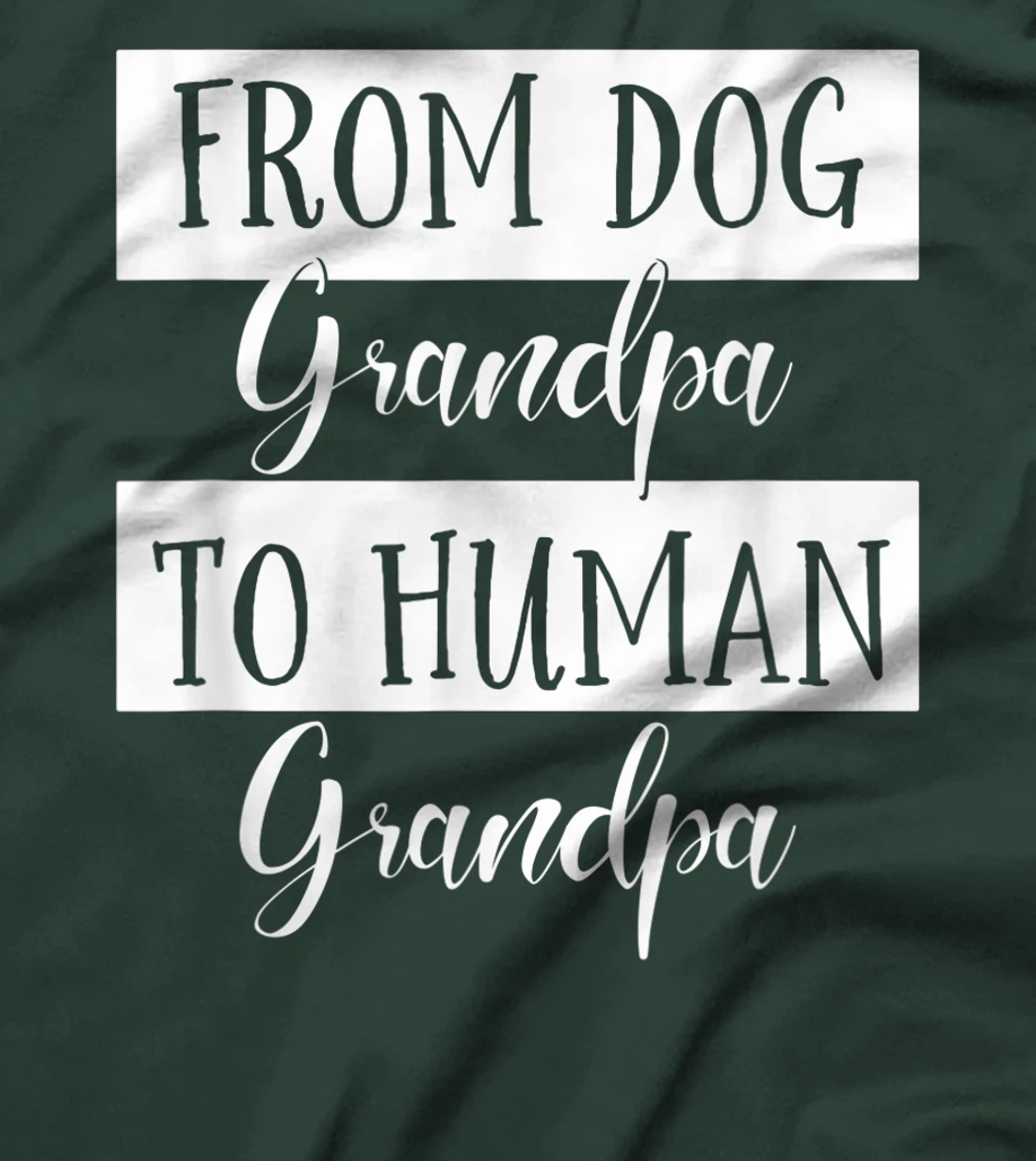From Dog Grandpa To Human Grandpa Fathers Day Grandpa dad T-Shirt